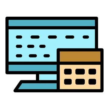 Self machine icon vector flat Illustrazione stock