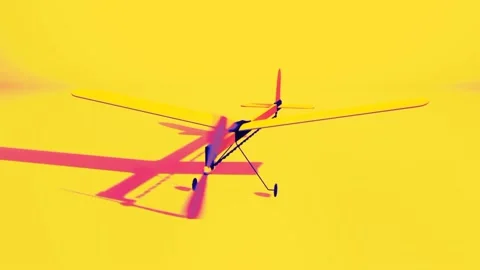 Self Made Aeroplane Flying Animation  库存影片 234021189