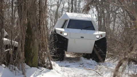 The self-made all-terrain vehicle is off-road. Stock Footage 88828655