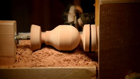 Self-made lathe working Video stock 84865037