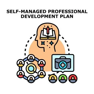 Self managed professional development plan creating opportunity Stock Illustration