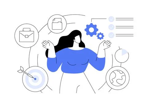 Self management abstract concept vector illustration. 스톡 일러스트