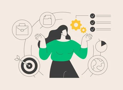 Self management abstract concept vector illustration. イラスト素材