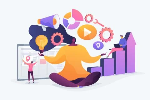 Self management concept vector illustration Stock Illustration