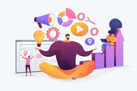 Self management concept vector illustration イラスト素材