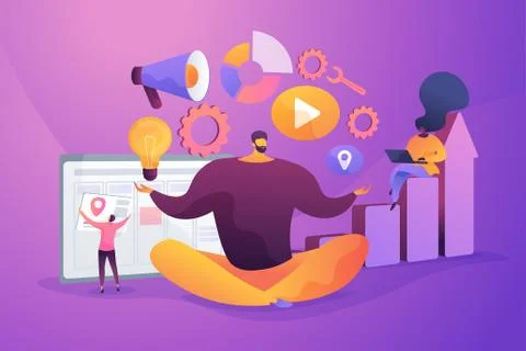 Self management concept vector illustration イラスト素材