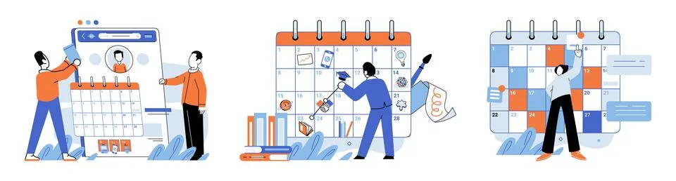 Self management. Developing self management skills is important for professional Stock Illustration