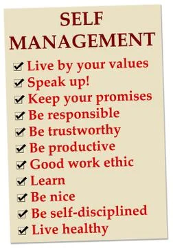Self management tips 스톡 일러스트