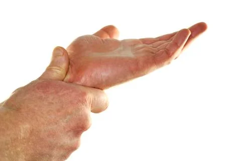 Self massaging wrist 库存照片