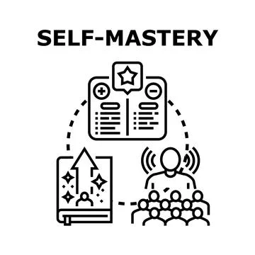 Self mastery developing personal growth learning journey Stock Illustration