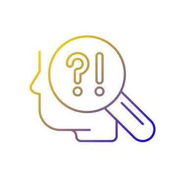 Self monitoring gradient linear vector icon Illustrazione stock