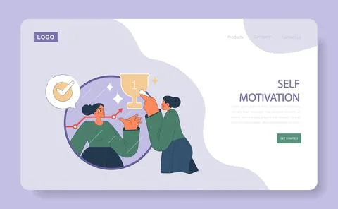 Self-motivation concept. Stock Illustration