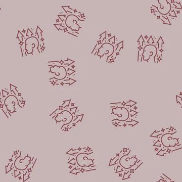 Self motivation line seamless pattern Stock Illustration