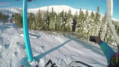 Self mountains winter Vídeos de archivo 73518469