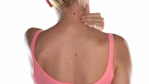 Self neck massage Stock Footage 149297551