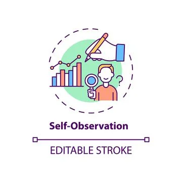 Self observation concept icon Stock-Illustration