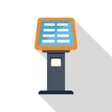 Self ordering kiosk printing a receipt in a fast food restaurant イラスト素材