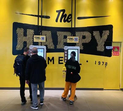 Self Ordering Machine in McDonalds Stock Photos