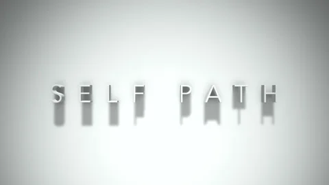 Self path 3D title animation with shadows on a white background Stock Footage 297670337