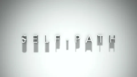 Self path 3D title animation with shadows on a white background Stock Footage 297800666