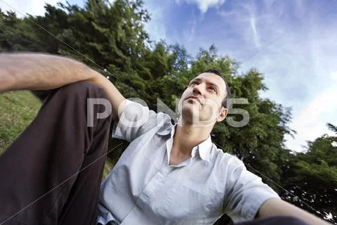 Self photography at the park Stock Photos