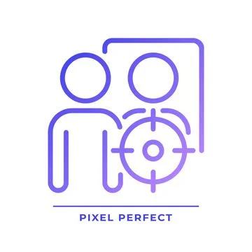 Self pixel perfect gradient linear vector icon Stock Illustration