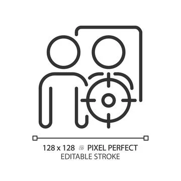 Self pixel perfect linear icon Illustrazione stock