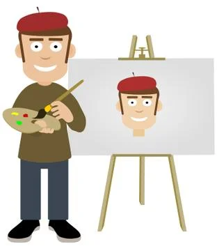 Self Portrait Stock Illustration
