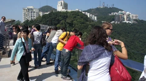 Self Portrait at The Peak Stock Footage 1047199