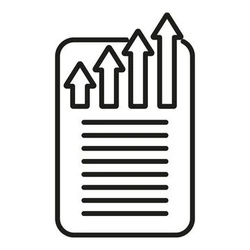 Self power realization doc icon outline vector. Business vision Stock Illustration