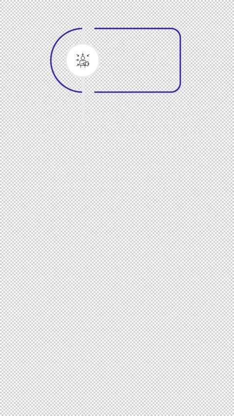 Self promotion strategy rounded linear timeline infographics animation Stock Footage 329748651