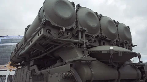Self-propelled rocket launcher S-300VM "Antey-2500" (SA-23 Gladiator) 库存影片 68354979