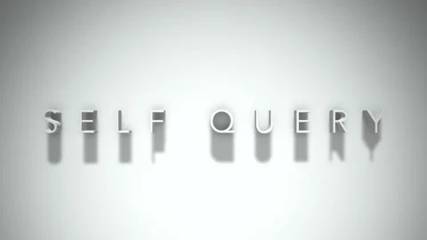 Self query 3D title animation with shadows on a white background Video stock 297800815