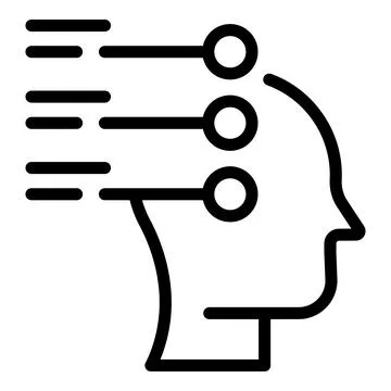 Self realization icon, outline style Stock Illustration