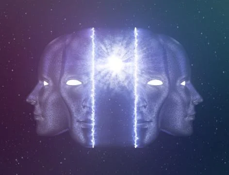 Self Realization or Awakening Beyond Ego Concept Stock Illustration