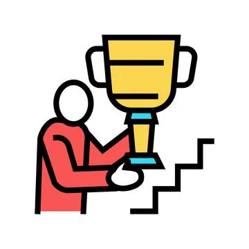 Self-realization people value color icon vector illustration Stock Illustration