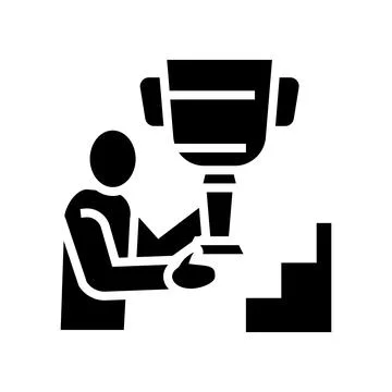 Self-realization people value glyph icon vector illustration Stock Illustration