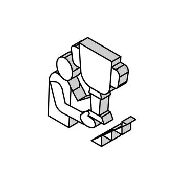 Self-realization people value isometric icon vector illustration Stock Illustration