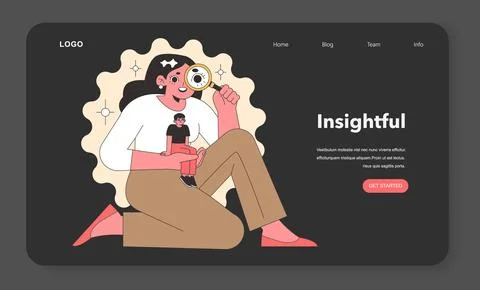 Self-reflection concept. Vector illustration Stock Illustration