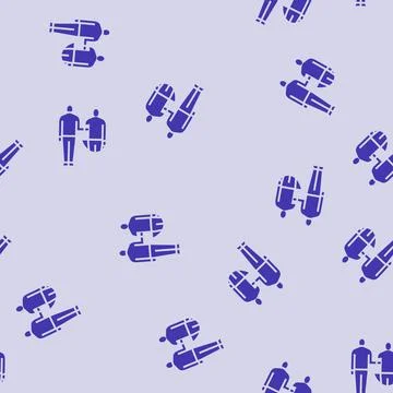 Self reflection mirror glyph seamless pattern Stock Illustration