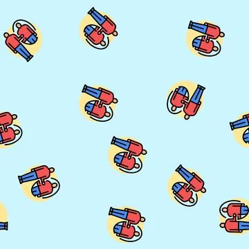 Self reflection mirror vector seamless pattern Illustrazione stock