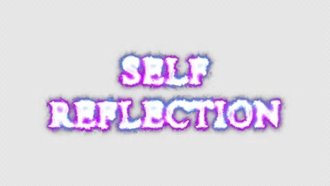 Self reflection neon effects, text animation on transparent background Stock Footage 303343292