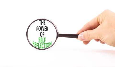 Self reflection symbol. Concept words The power of self reflection in beaut.. Stock Photos