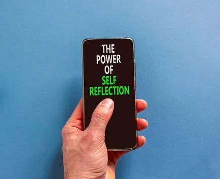 Self reflection symbol. Concept words The power of self reflection on beaut.. Stock Photos
