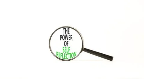 Self reflection symbol. Concept words The power of self reflection in beaut.. Stock Photos