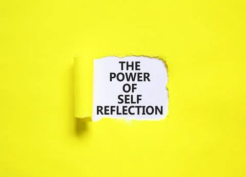 Self reflection symbol. Concept words The power of self reflection on beaut.. Stock Photos
