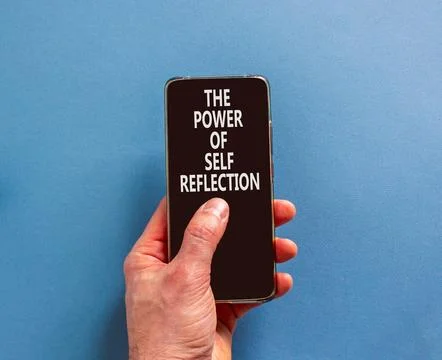 Self reflection symbol. Concept words The power of self reflection on beaut.. Stock Photos