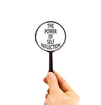 Self reflection symbol. Concept words The power of self reflection in beaut.. Stock Photos