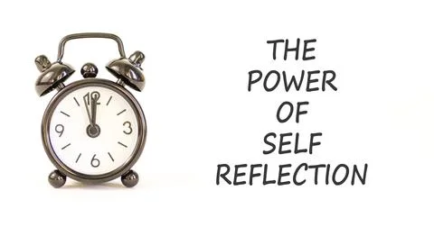Self reflection symbol. Concept words The power of self reflection on beaut.. Stock Photos