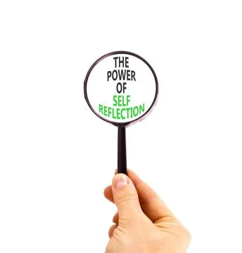 Self reflection symbol. Concept words The power of self reflection in beaut.. Stock Photos